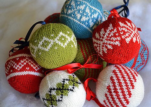 7 Colorwork Christmas Ornaments pattern by Meg Hollar