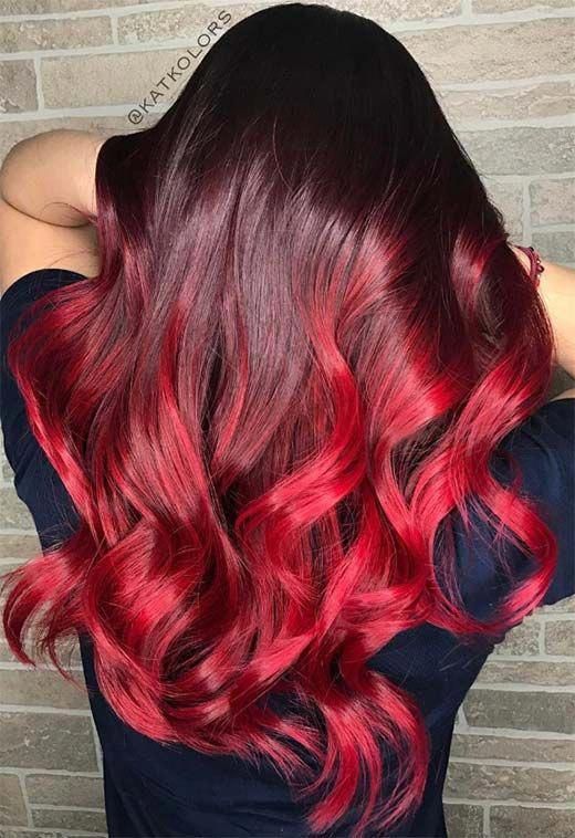 Rote Haarfarbtöne: Tipps und Ideen für rote Haarfärbemittel #redombre