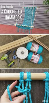 A summer must! DIY your own comfortable and stylish macrame hammock. Macarame is…