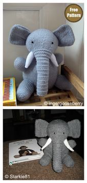 Amigurumi Elephant Free Knitting Pattern #startknittingfreepattern #freeknitting...