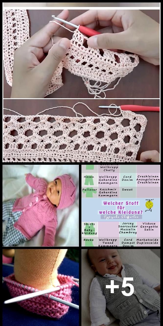 Anleitung für gestrickte Puppen- oder Babyschuhe. Material: Wolle in ... ,  #Anleitung #Babys...