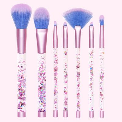 Aquarium Makeup Brushes (pink/iridescent)