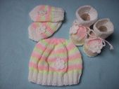 Baby Hut Babyschuhe gestrickte Babyhandschuhe – Baby Kleidung Geschenk für Baby…