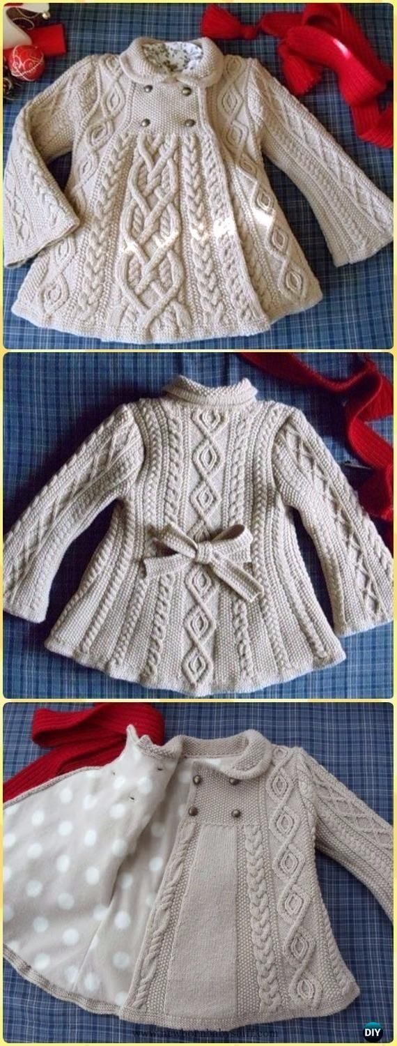 Baby Knitting Patterns Cable Knit Elizabeth Coat Free Pattern – Knit Baby Sweate… Yarns and Tales