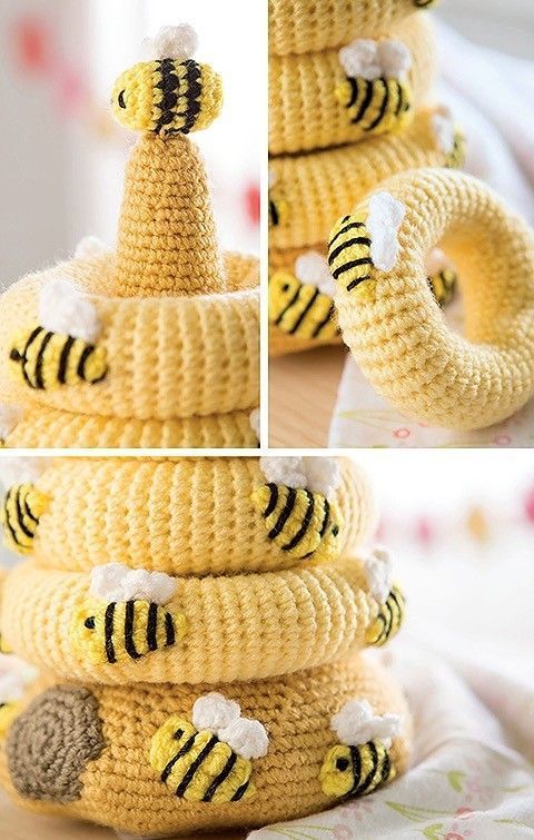 Baby Stacks - 6 Easy Toys to Crochet | Leisurearts.Com #crochet #amigurumi #häk...