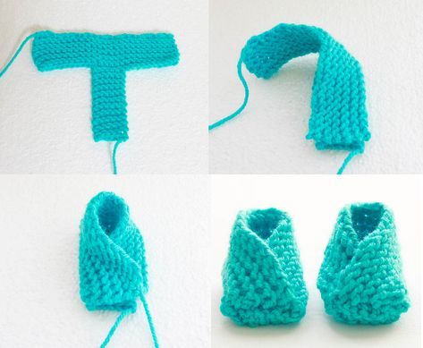 Baby booties knitting pattern
