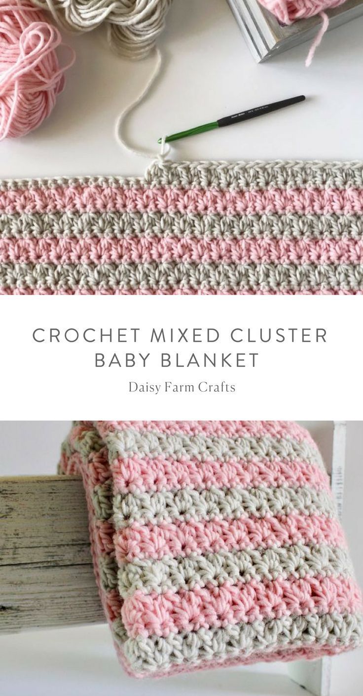 #Babydecke #Cluster #Crochet #Free #Mixed #nurcano