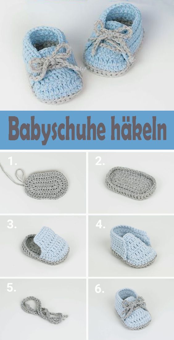 Babyschuhe häkeln – kostenlose DIY Anleitung – PIN Blogger