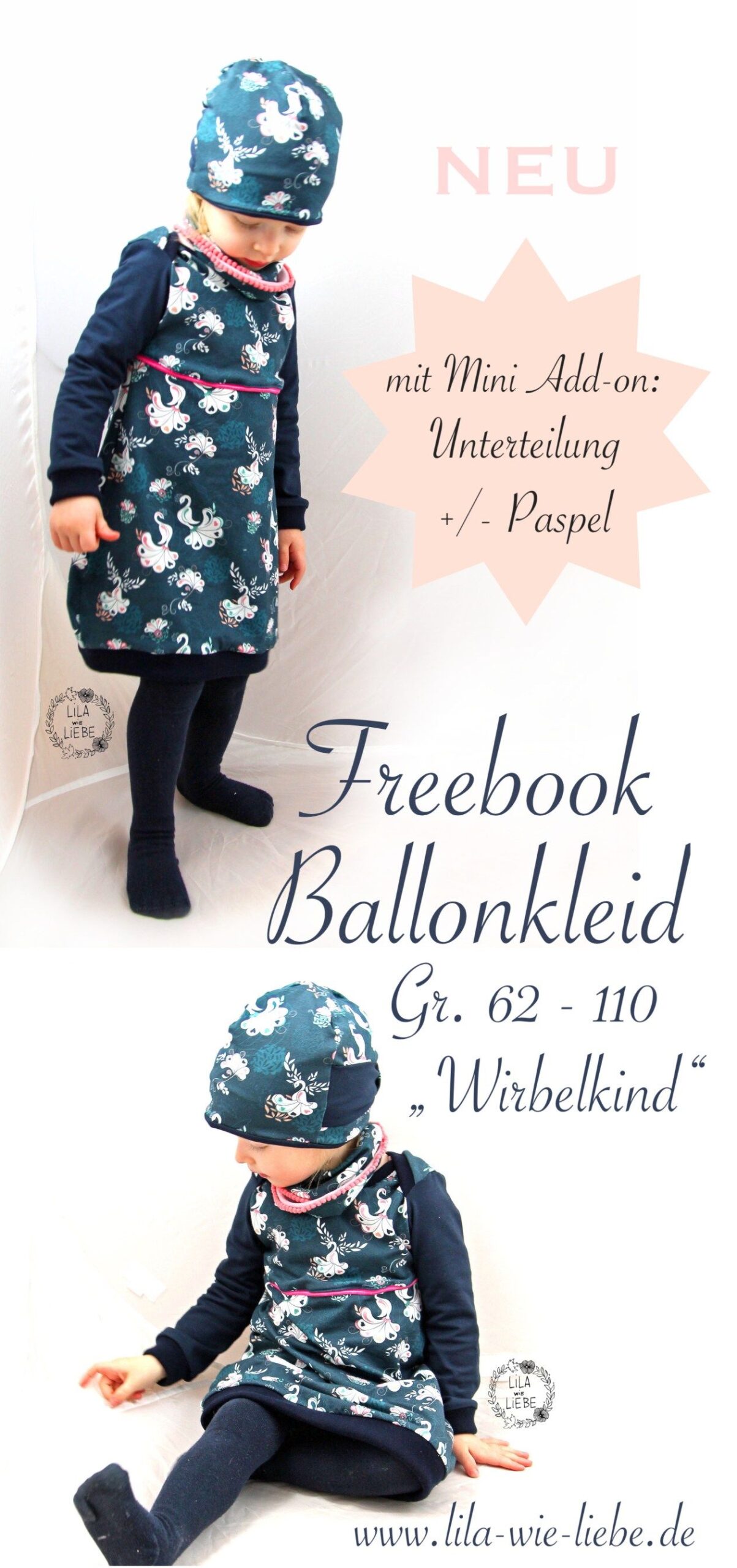 Ballonkleid „Wirbelkind“ – Mini Add-On zum Freebook