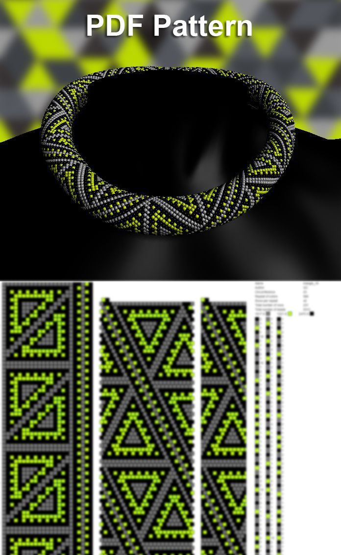 Beading pattern and tutorials, bead crochet neckalce pattern