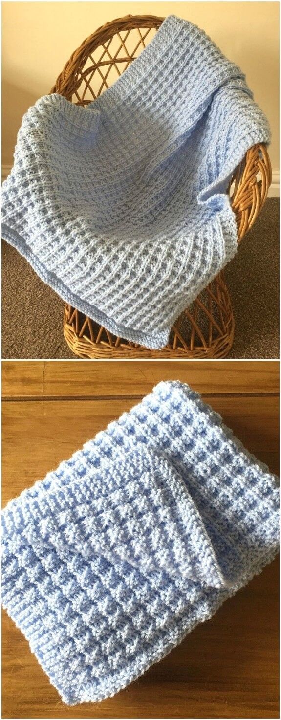 Beautiful baby blanket knitting pattern   –  Strick für Anfänger    #Anfänger…