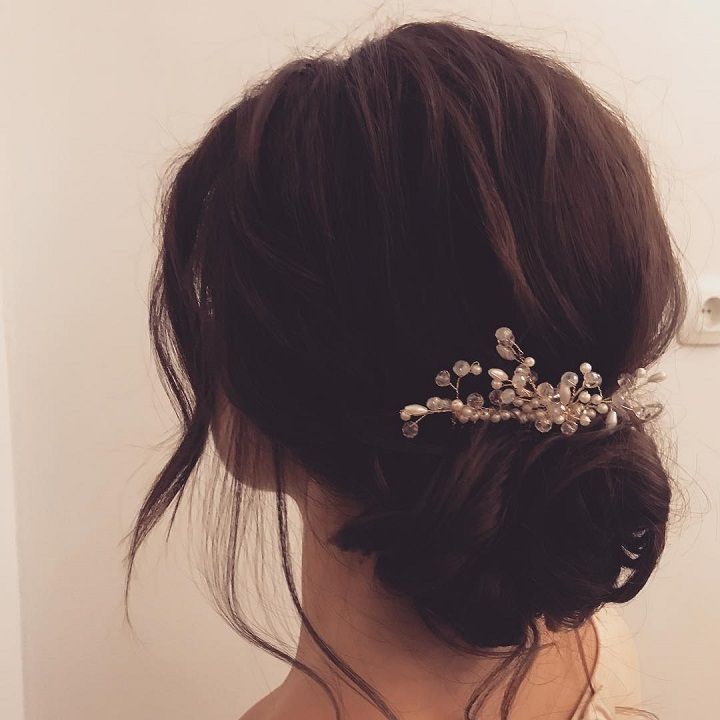 Beautiful updo wedding hairstyle idea       hairupdo #hairstylewedding #simplewe…