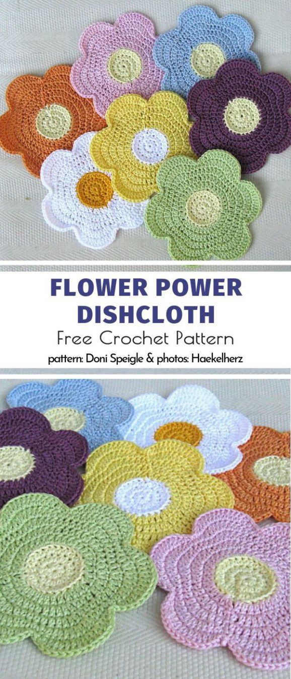 Blooming Crochet Dishcloths