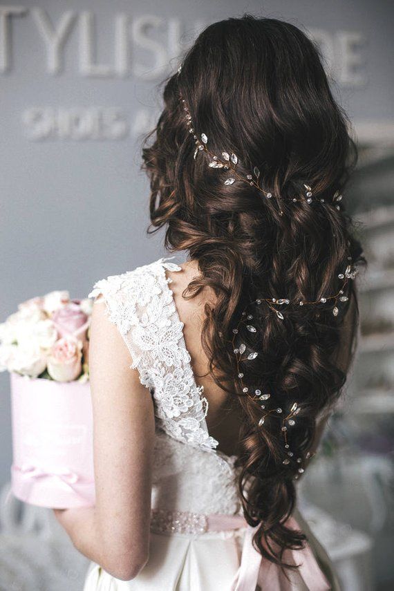 Bridal Boho 2020 Extra Long Crystal Hair Vine 0.5-1.5 meters, Hair Crystal Vine, Long Hair Accessories, Crystal Long Vine, Bridal Hairpiece