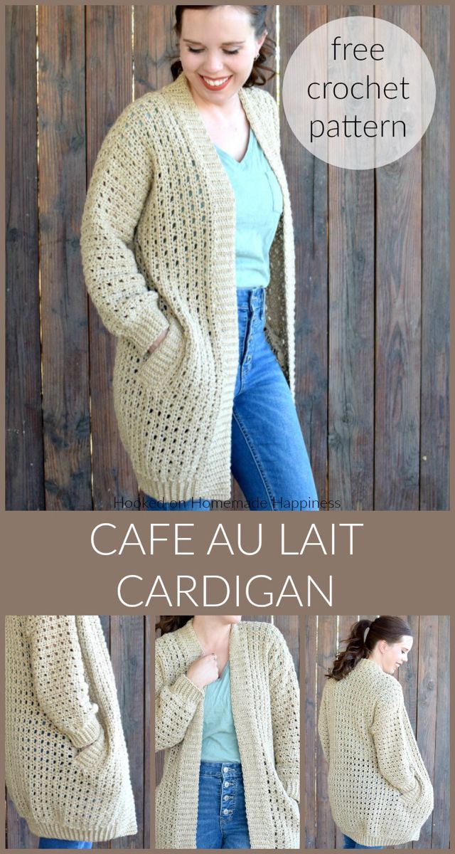 Cafe au Lait Cardigan Crochet Pattern