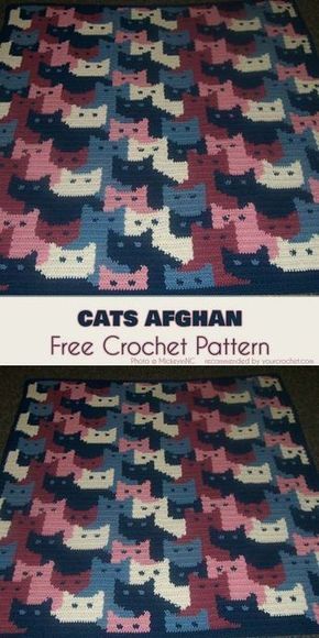 Cats Afghan Free Crochet Pattern