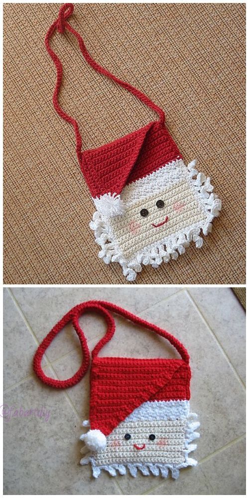Christmas Crochet Santa Bag Free Crochet Patterns