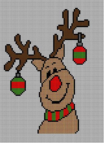 Christmas Rudolph Reindeer Jumper / Sweater Knitting Pattern #26 pattern by Blonde Moments