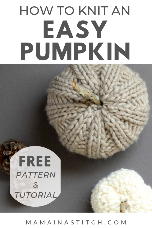 Chunky Pumpkin Free Knitting Pattern