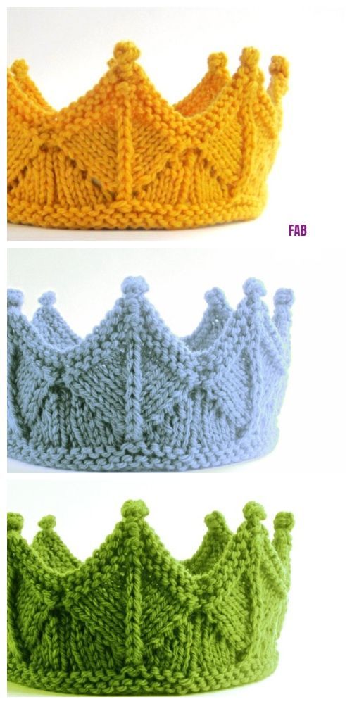 Circlet Crown Free Knitting Pattern stricken