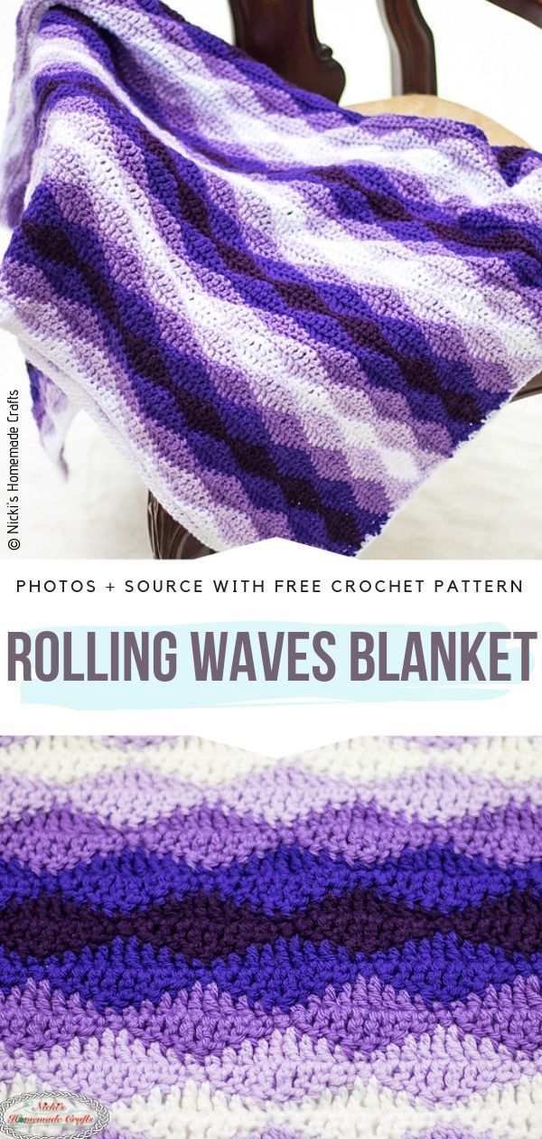 Colorful Ripple Blankets Free Crochet Patterns - Free Crochet Patterns