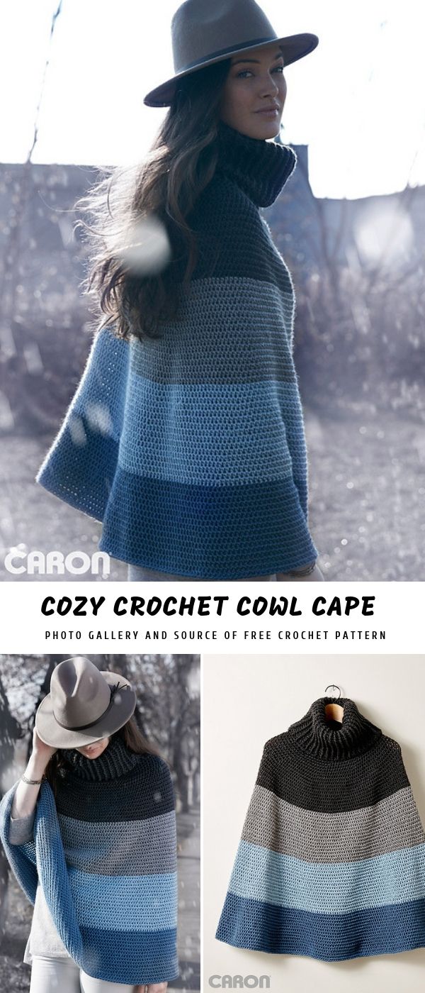 Cozy Crochet Cowl Cape with Free Pattern