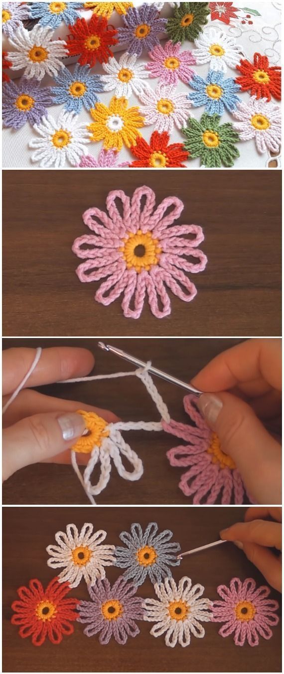 Crochet And Join Easy Flower Motifs - Love Crochet