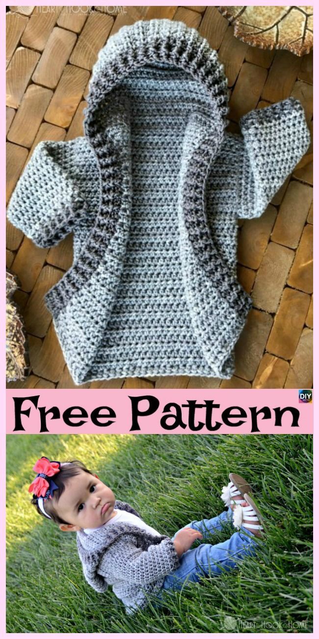 Crochet Baby Hoodie - Free Pattern