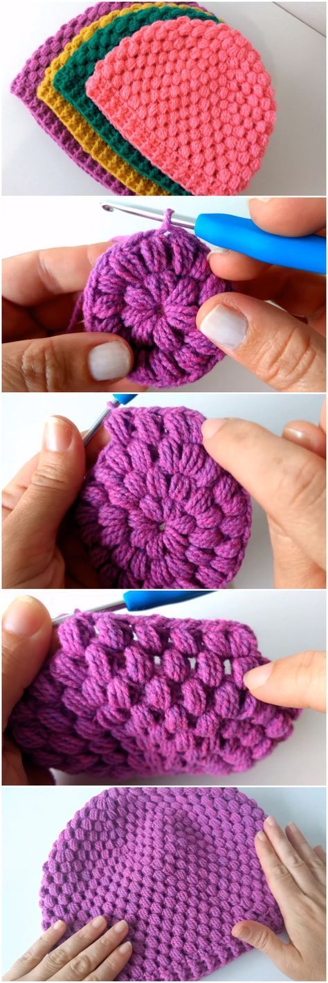 Crochet Beautiful Beanie Hat In Speck Point