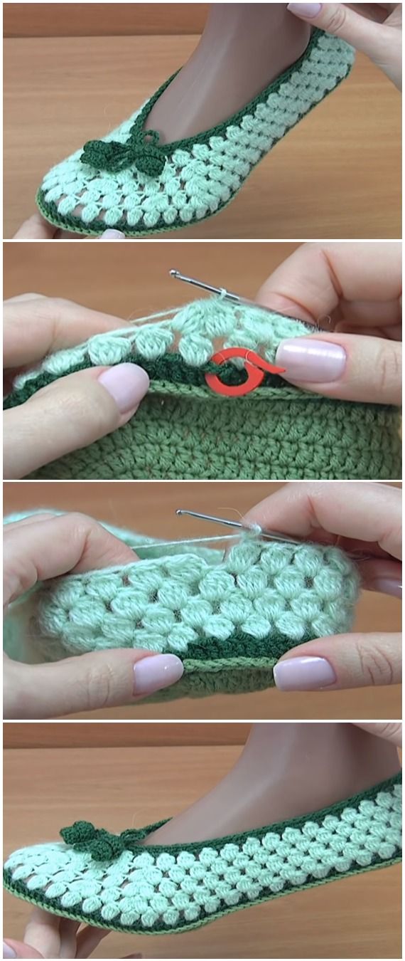 Crochet Beautiful Woman's Slippers