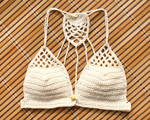 Crochet Bikini Top Lace crochet bikini bra Yoga crochet by MarryG               ...
