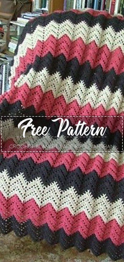 Crochet Blanket Lace Ripple Afghan – Free Pattern