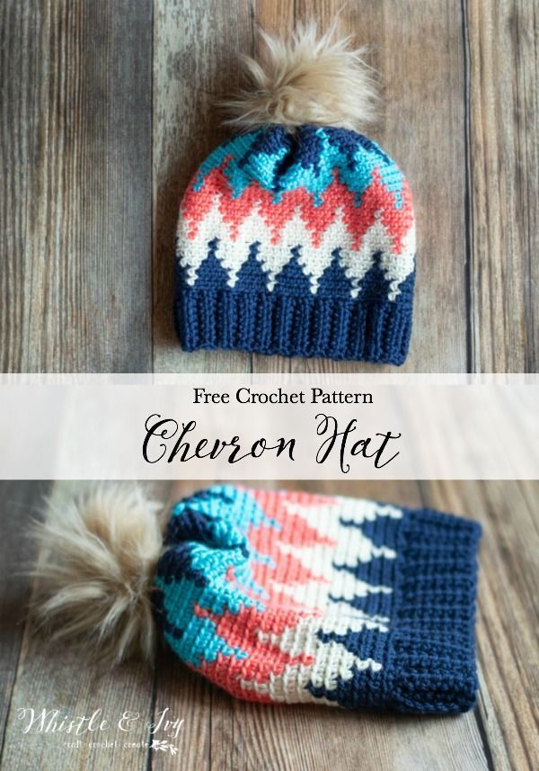 Crochet Chevron Hat – Free Crochet Pattern
