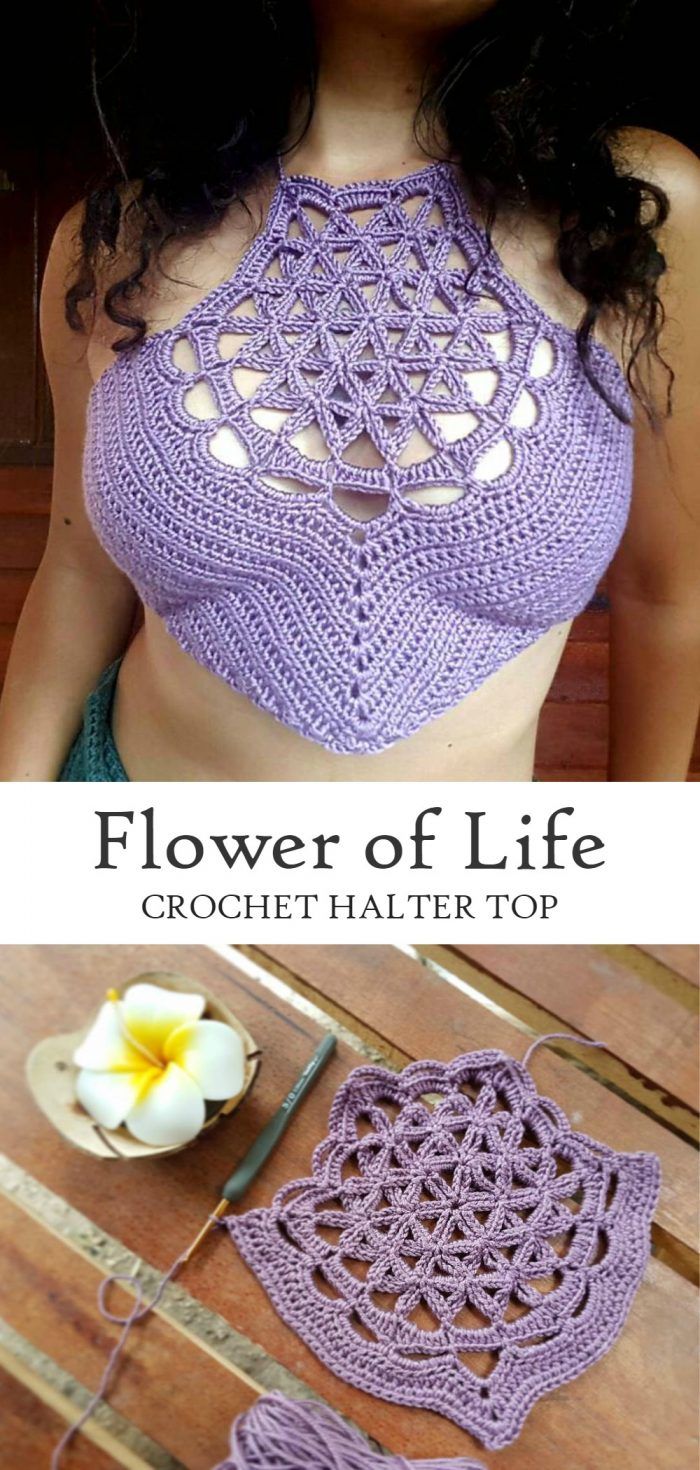 Crochet Flower of Life Halter Top