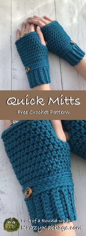 Crochet Gloves Free How To – Krazy Kabbage #mids #glove #fingerless #free …