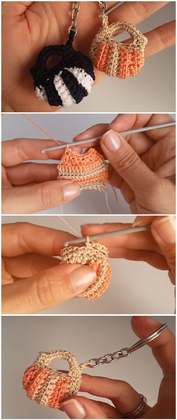 Crochet Keychain Mini Bag - Free Pattern [Video]