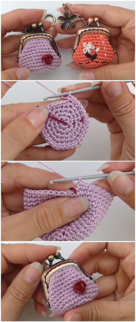 Crochet Keychain Mini Purse – Free Pattern [Video]