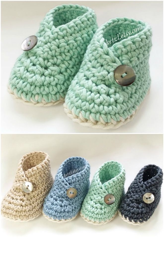 Crochet Kimono Baby Shoes Pattern