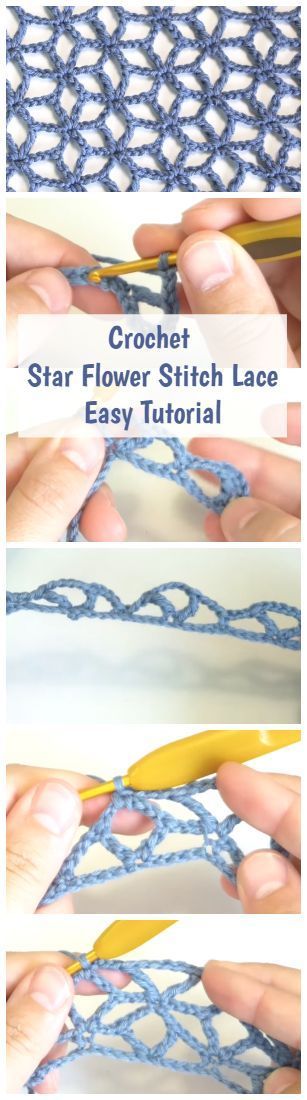 Crochet Lace Star Flower Crochet Stitch in English – Easy Tutorial For Beginners