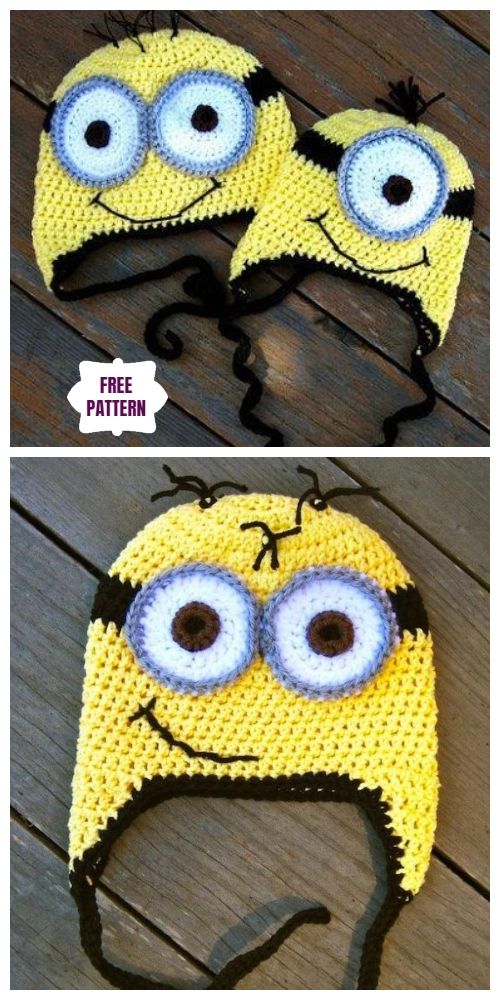 Crochet Minion Hat Free Crochet Patterns & Paid