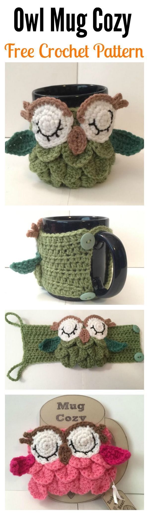 Crochet Owl Mug Cozy Free Patterns