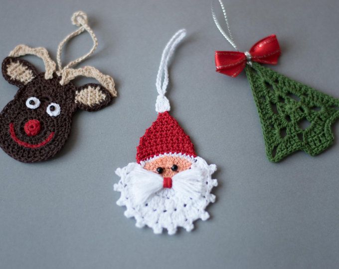 Crochet Pattern - Crochet Christmas Ornaments (Pattern No. 021) - INSTANT DIGITAL DOWNLOAD