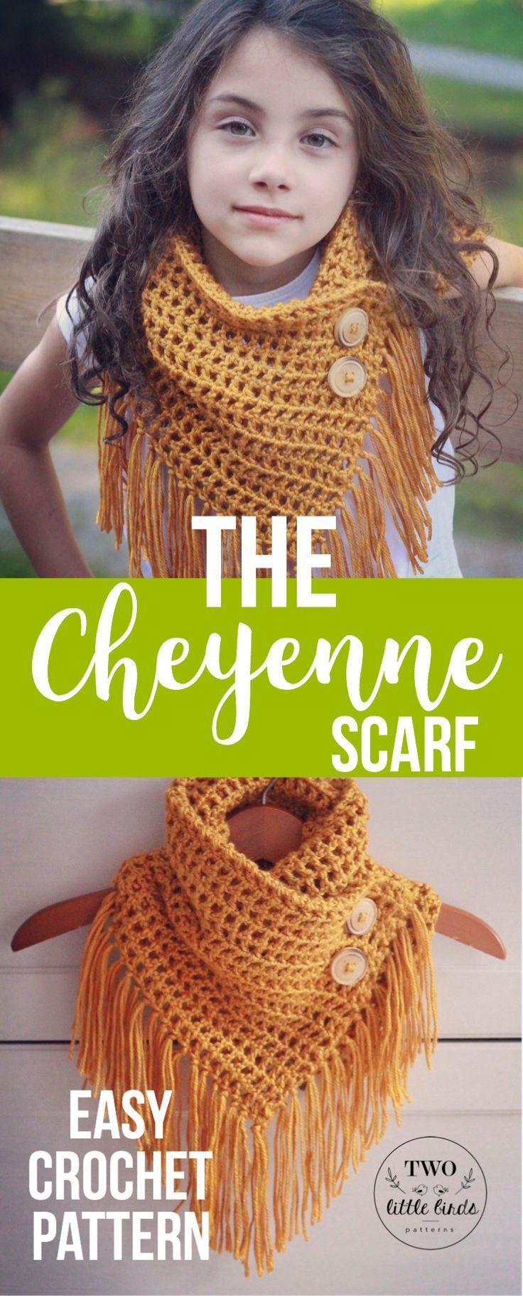 Crochet Pattern, crochet scarf pattern, scarf pattern, cowl pattern, crochet scarf pattern w/ fringe, triangle scarf pattern, CHEYENNE SCARF
