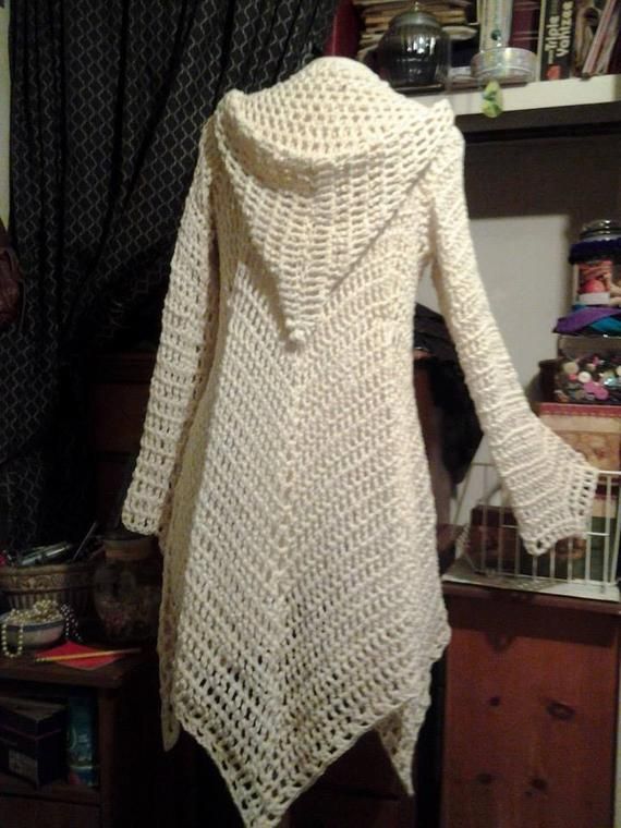 Crochet Pattern includes 2 Patterns for Glenda’s Hooded Gypsy Cardigan