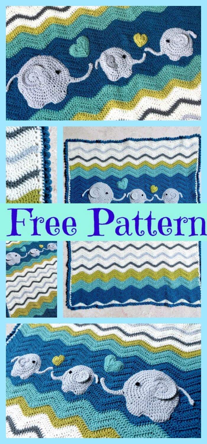 Crochet Ripple Baby Blanket - Free Pattern