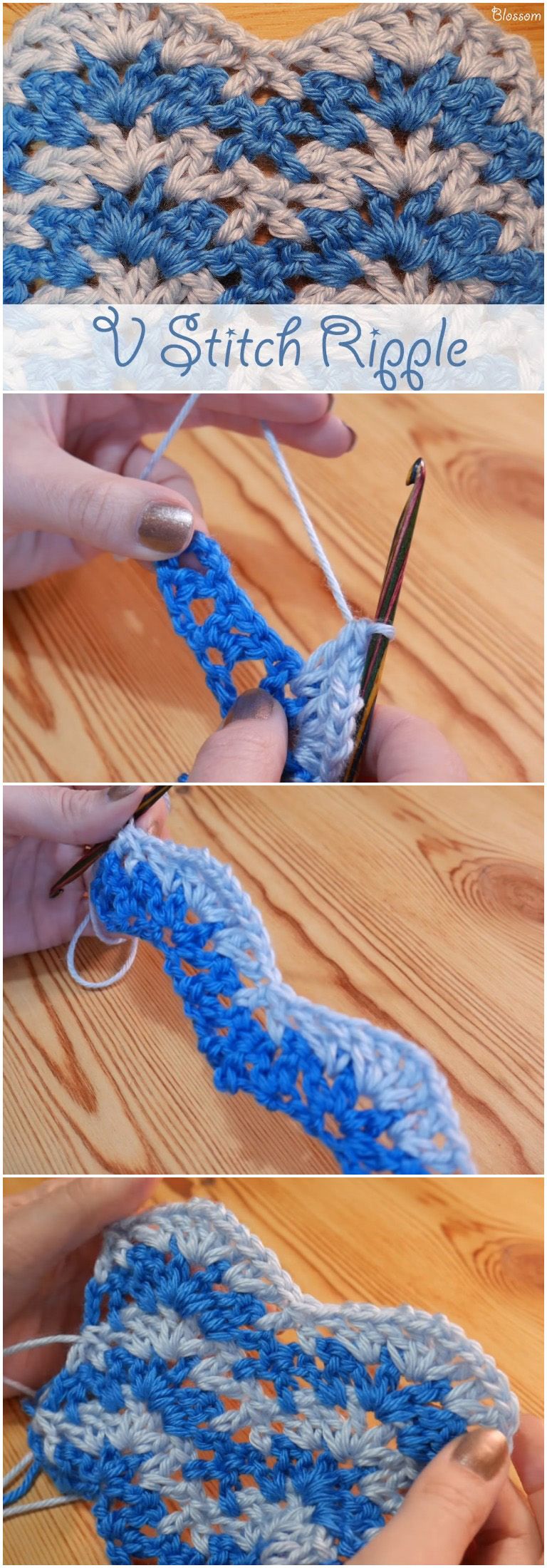 Crochet Ripple V Stitch Ideal For Blankets