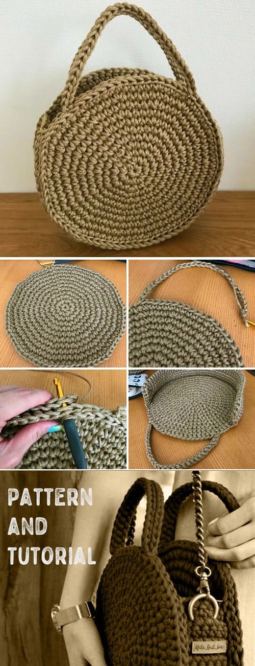 Crochet Round Bag. Pattern and Tutorial