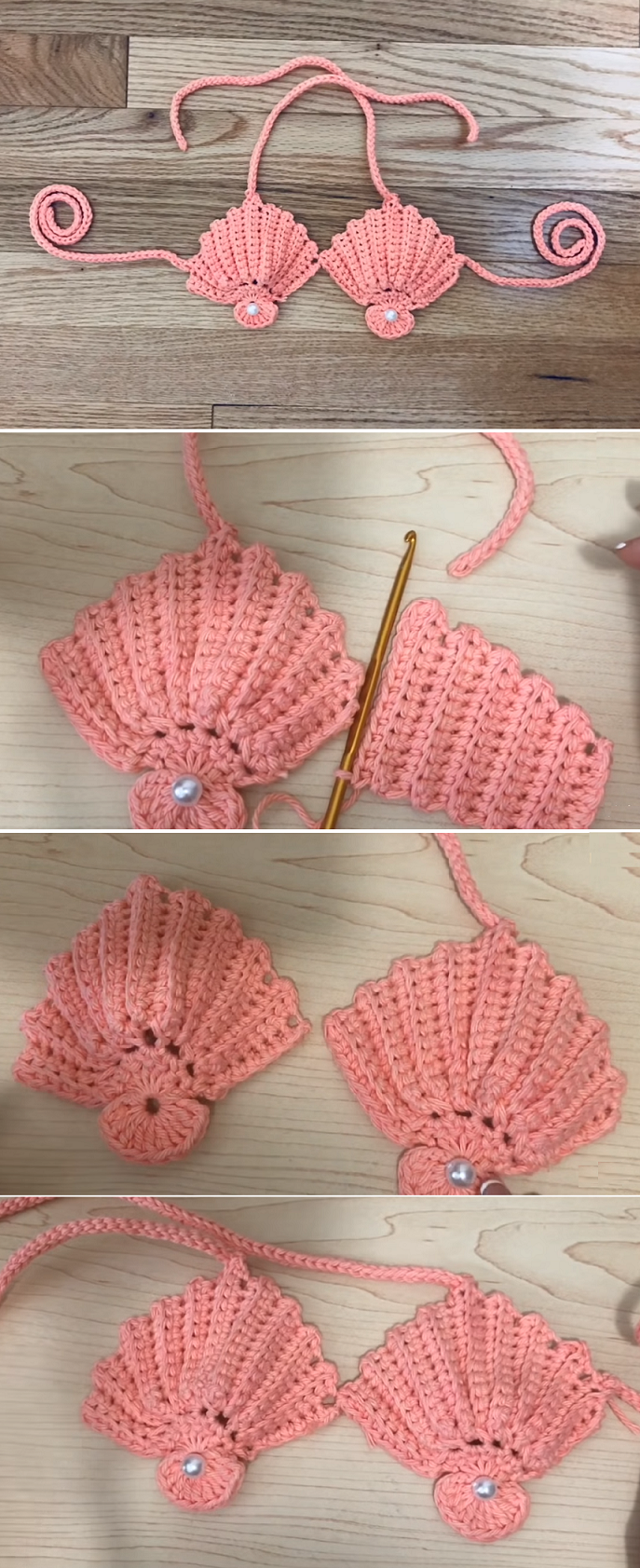 Crochet Seashell Bikini Top