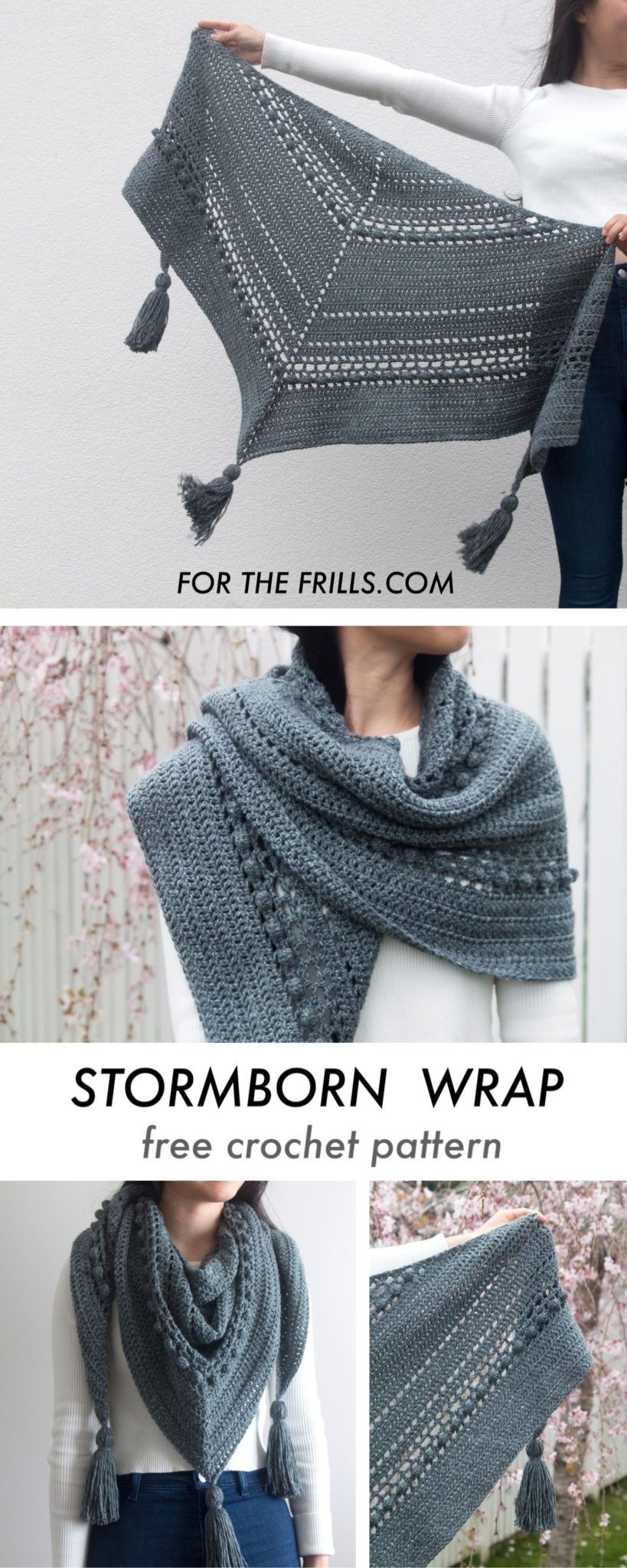 Crochet Stormborn Wrap – free crochet pattern – for the frills