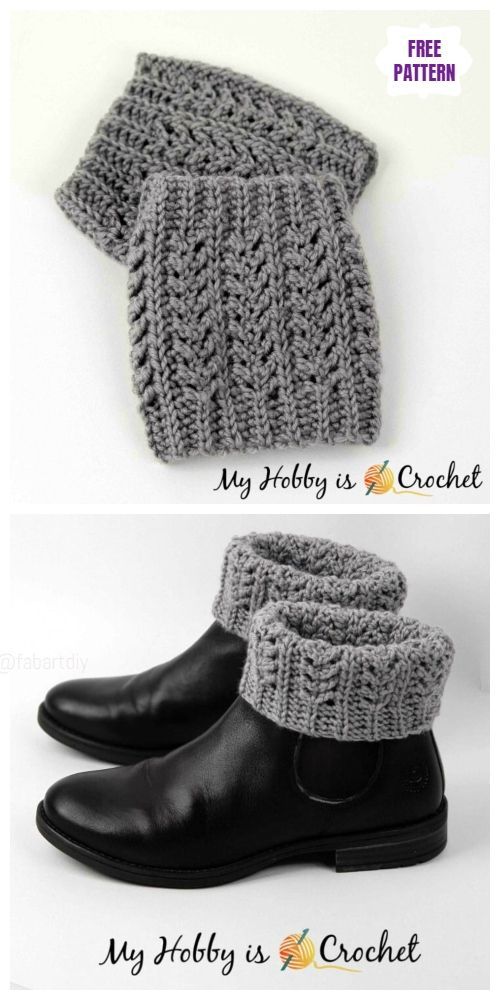 Crochet Textured Boot Cuffs Free Crochet Patterns